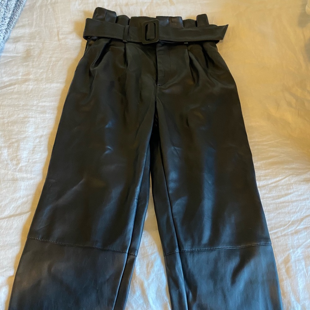 Pleather Paperbag Pants